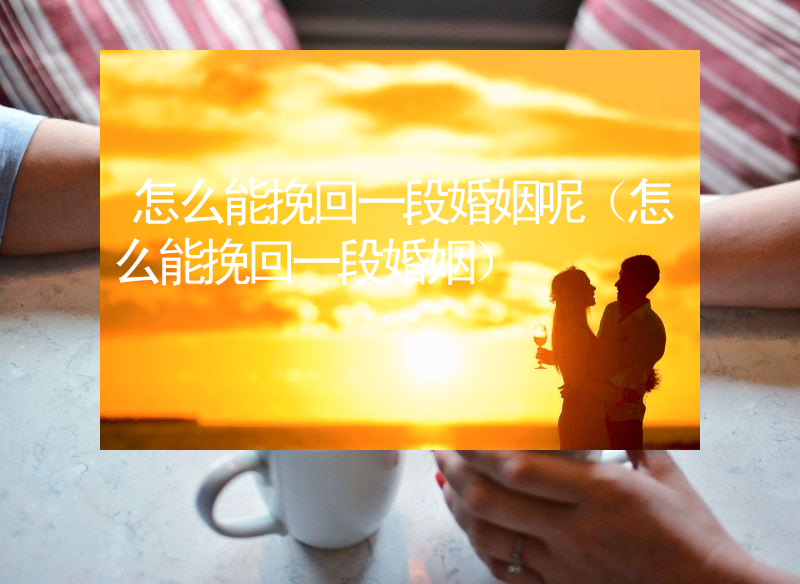 怎么能挽回一段婚姻呢（怎么能挽回一段婚姻）